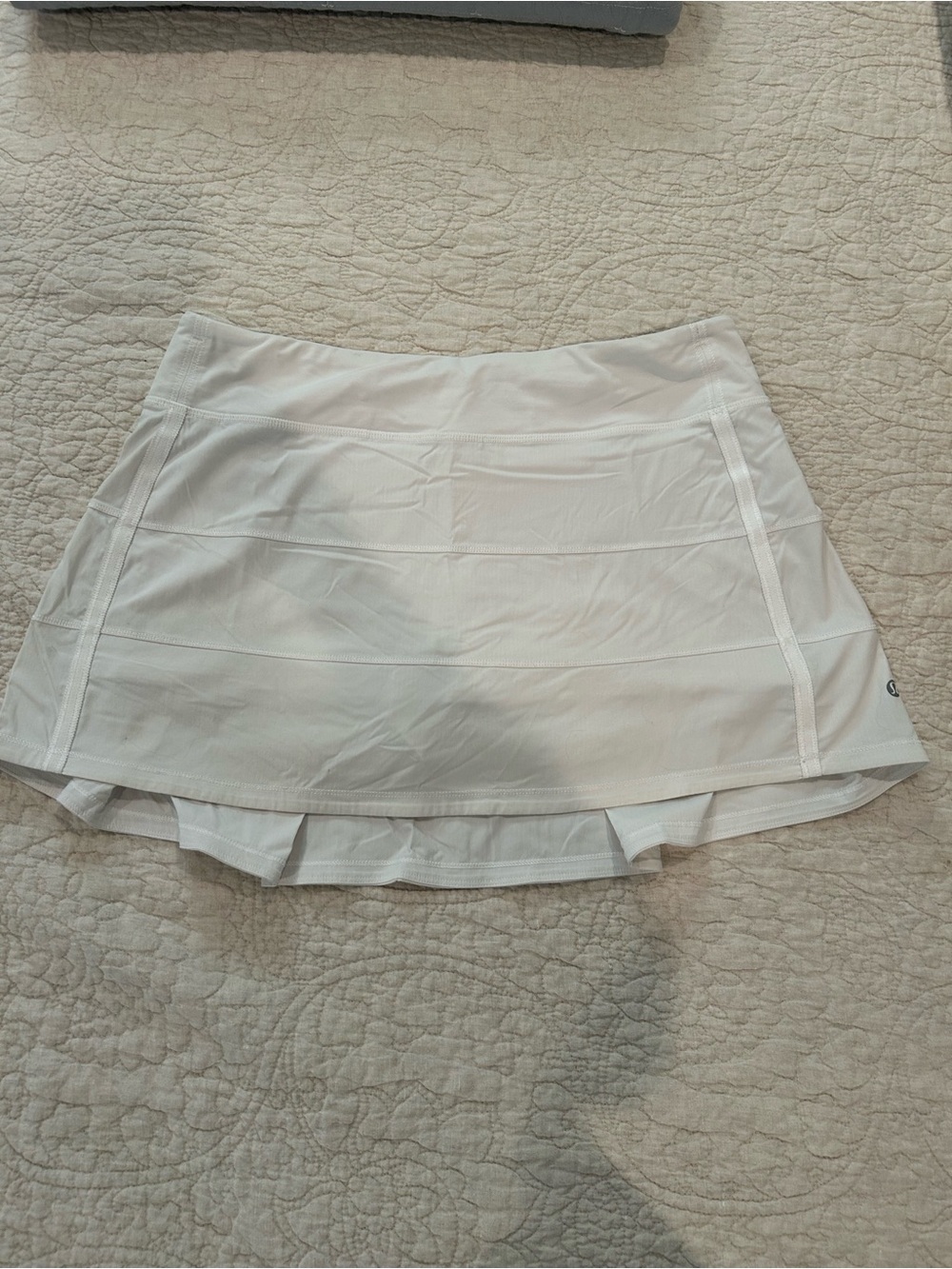 Lululemon White Athletic Tennis Skort with Layered Hem
